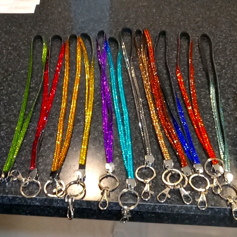 BLING multi color lanyards. Great for keys or for those vip cards for gambling